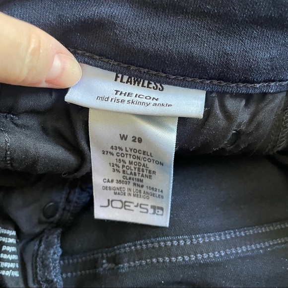 Joe's Jeans Rydell Distressed Blowout Kneed The Icon Mid Rise Skinny Ankle Jeans - Picture 9 of 12